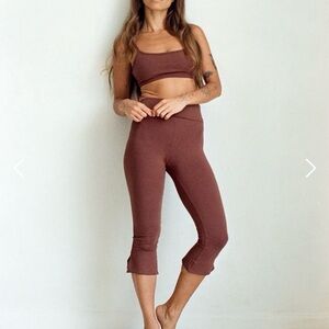 Bella bamboo capris chocolate